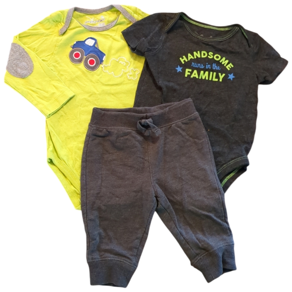 JUMPING BEANS 3 Piece Outfit Set